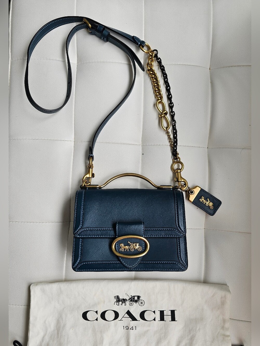 Authentic Coach Parker Top Handle Crossbody - Picture 1 of 15
